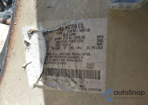 2014 Lincoln Mkx из США, поврежденный, VIN 2LMDJ8JK5EBL13869